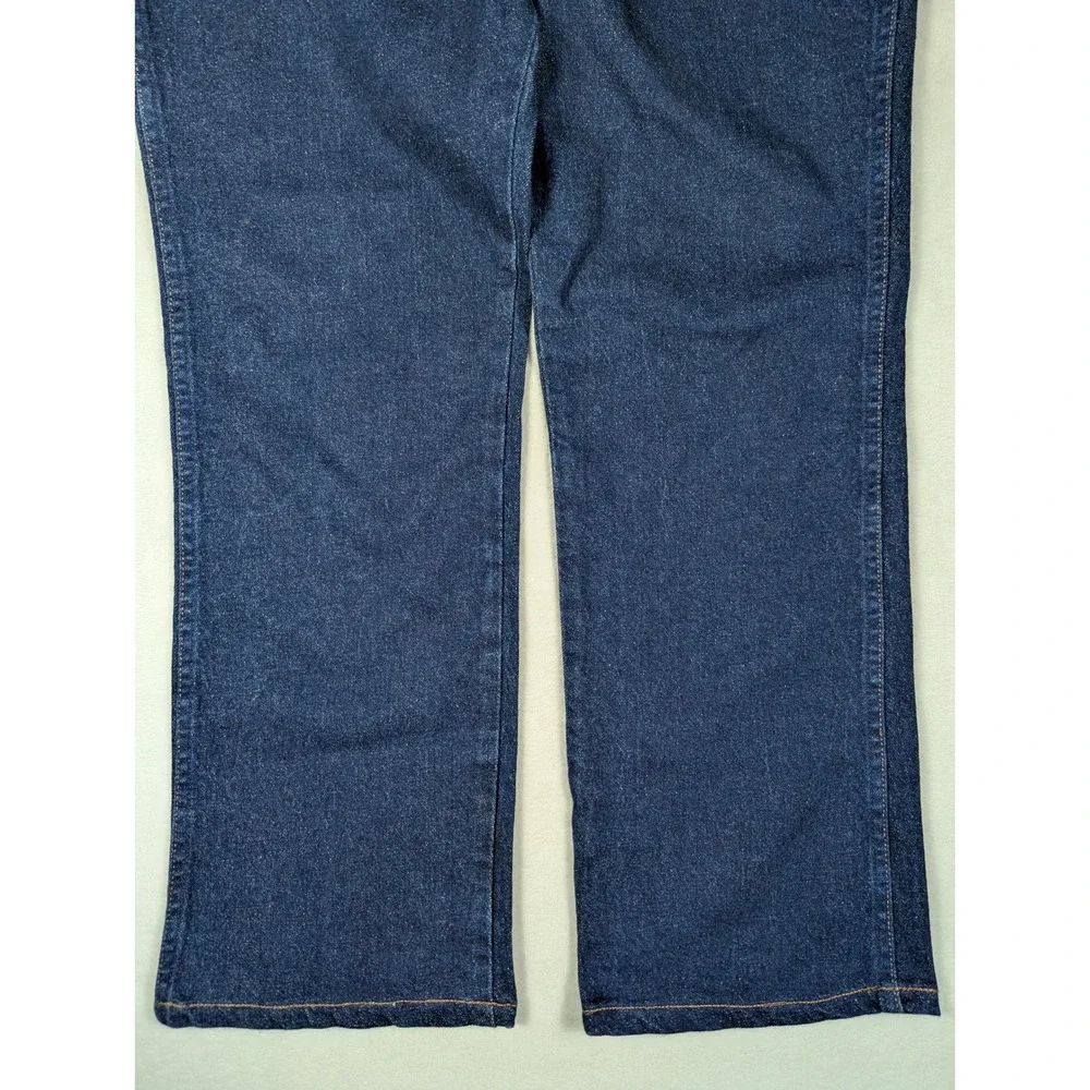 Wrangler Cowboy Cut Stretch Slim Fit Mens Jeans Dark Blue Wash Size 36